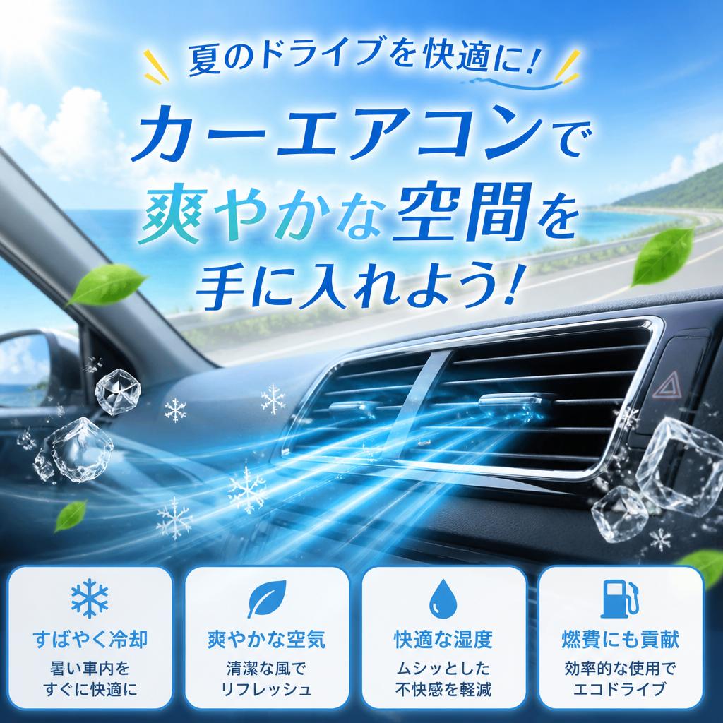 夏のドライブを快適に！カーエアコンで爽やかな空間を手に入れよう！