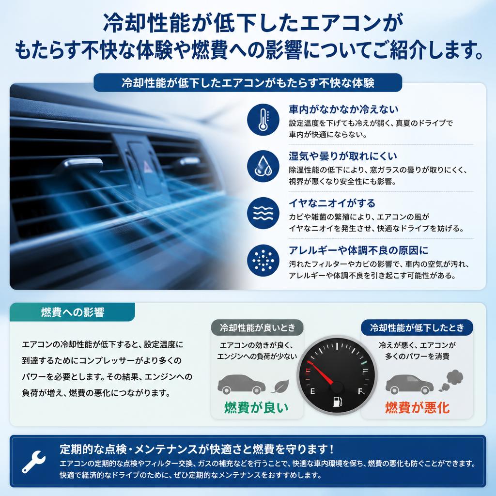 劣化したエアコンの影響