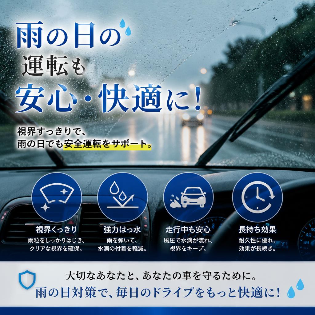 雨の日の運転も安心・快適に！